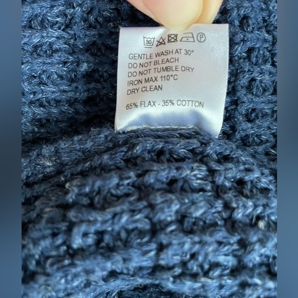 Jacquemus flax cotton blend navy blue sweater - Picture 4 of 5